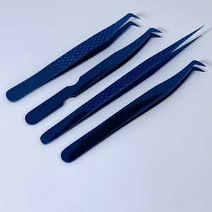 Pince à épiler pour faux cils en acier inoxydable de qualité fine droite et incurvée - Product Image 5