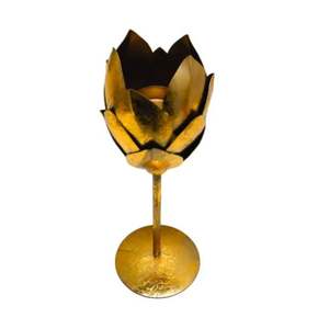 Modern Luxury Designer Brass & Iron <b>Bow</b> Candle Stand Home Decoration Modern Style Candle Pillar <b>Holder</b> for Birthday Occasions - Product Image 4