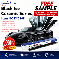Película de cerámica nano para ventanas de coche con 8 años de garantía, Black Ice Ceramic, 99% de absorción infrarroja, 100% de protección ultravioleta, rechazo de calor.