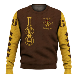 Iota Phi Theta acrílico tejido 1963 suéter Chenille letra griega pulóver fraternidad ropa invierno ropa griega - Product Image 2
