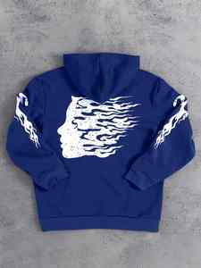 Haute qualité imprimé personnalisé solide imperméable 100% coton sweats à capuche thermiques sweats hommes grande taille OEM vente en gros - Product Image 5