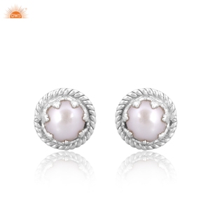 <b>Fine</b> Quality 925 Sterling silver Freshwater Pearl <b>Stud</b> <b>Earring</b> Ethical <b>Stud</b> <b>Earrings</b> Collection For Women Gift For Her - Product Image 4