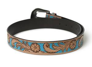 Handmade Cowboy <b>Belt</b> for <b>Men</b> <b>Western</b> Style Embossed Genuine Leather with Removable Tooled for Buckle - Product Image 3