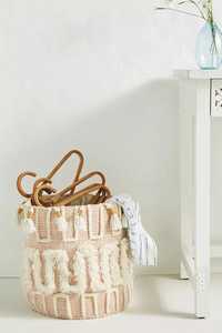 Tufted <b>Boho</b> Style Designer Woven Storage Basket Kids Foldable Basket Hand Woven Cotton Flat Weave Technique Direct Factory ITHL - Product Image 5