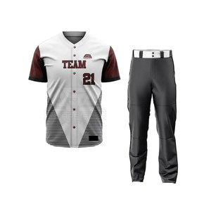 Camiseta de béisbol personalizada de 100% poliéster para hombre, ropa deportiva transpirable en diseño de conjunto, opciones de talla grande para uniformes personalizados - Product Image 1
