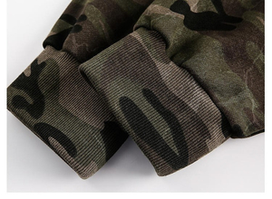 Venta al por mayor de los hombres de algodón francés Terry verde Camo Sudadera con capucha con cremallera logotipo personalizado Impresión digital Estilo Streetwear - Product Image 4