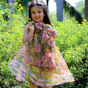 Girls' organza Solider Summer Sleeveless Sweet Bow Princess Dresses for kids Girls Summer <b>Clothes</b> - Product Image 1