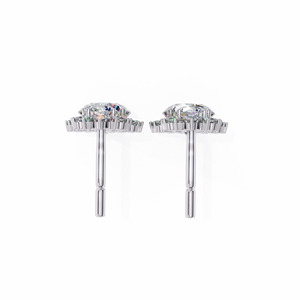 Pendientes exclusivos de diamantes cultivados en laboratorio de oro de 14K VVS VS 1.37CT corte redondo D E IGI certificado Studs Rose Yellow White Gold Jewelry - Product Image 4