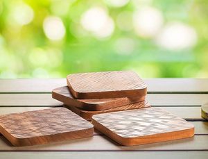 Posavasos de Madera Ecológicos de Estilo Bohemio, Hechos a Mano con Diseño Personalizado, Económicos para Pedidos al por Mayor a Precio de Mayoreo - Product Image 2