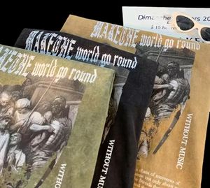 Camiseta vintage lavada con ácido con logotipo personalizado para hombre, ropa al por mayor de algodón liso con gráfico de gran tamaño - Product Image 5