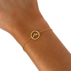 Venta caliente 925 Plata esterlina 18K Oro Vermeil Minimalista Pulsera de cadena de Eslabones en forma de montaña para mujeres Fine Nature Inspired - Product Image 3