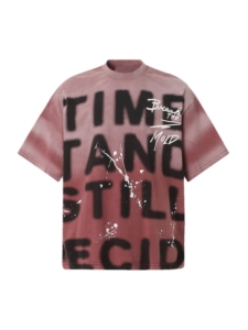 เสื้อยืดลายกราฟิกสำหรับผู้ชายผ้าเทอร์รี่ผ้าฝ้ายหนาโอเวอร์ไซส์พิมพ์โลโก้ตามสั่งสไตล์สตรีทแวร์สไตล์วินเทจ - Product Image 3