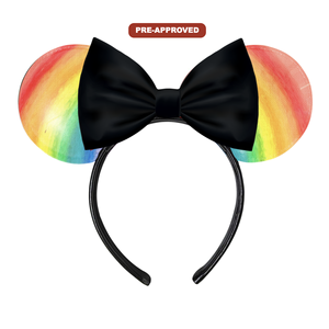 Diadema Arcoíris Personalizable DIY para Niñas, Accesorio de Moda para el Cabello de Vinilo Negro para Manualidades y Pintura Infantil - Product Image 1