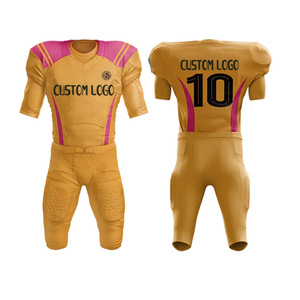 Venta al por mayor de alta calidad de fútbol americano Jersey de las mujeres de alta malla transpirable sólido bordado Tops pantalones cortos de fútbol americano - Product Image 1