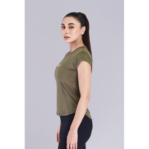 T-shirt vert olive Stride Level up - Product Image 1