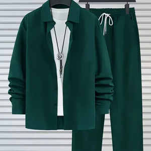 Hot Sale Plus Size Winter Outdoor Sport Men's Hooded Tracksuit 100% Cotton Breathable Lightweight Sets MOQ 1 Piece OEM Service - Product Image 1