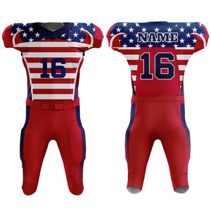 Ensemble de compression pour clubs de jeunes américains Conception de logo personnalisé Uniformes de football américain Maillots de sublimation Tissu polyester à séchage rapide - Product Image 1