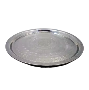 Vajilla Moderna Ecológica de Tendencia, Platos y Platos para Servir Comida, Decoración de Mesa de Comedor Plateada - Product Image 1