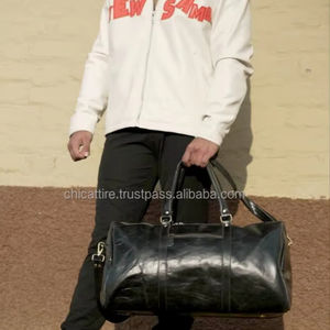 Hot Sale Crunch Leather Luggage <b>Bags</b> Multi Uses Handmade <b>Bag</b> Unisex Travel <b>Bag</b> Big Size Multi Uses Hair on Hide Fur Handbag - Product Image 3