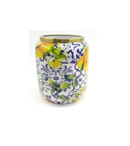 Vase à fleurs en métal au design moderne, décalcomanie émaillée finie pour le salon, la maison, la décoration de table, faite à la main et personnalisée - Product Image 4
