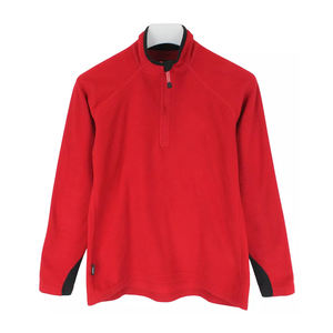 Top Quality <b>Mens</b> Half Zip <b>Sweatshirt</b> in <b>Red</b> Color Quick Dry Casual Streetwear with Custom Size Options for Comfort and Style - Product Image 1
