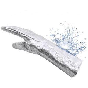 High Quality 16-Inch Red Cow Leather Fireproof Long <b>Welding</b> Gloves Heat Resistance Cow-Top Accessories Firefighting <b>Equipment</b> - Product Image 4