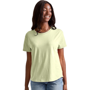 Camiseta de algodón informal de alta calidad para mujer, camiseta de manga corta transpirable e imprimible personalizada, talla XL - Product Image 1