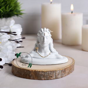 Estatua de Adiyogi de Resina, Hecha a Mano y Pintada a Mano, Modelo Religioso Tradicional para el Tablero del Automóvil y Regalo de Acción de Gracias - Product Image 2