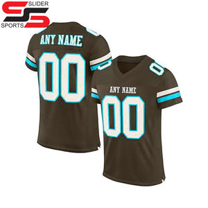 Venta al por mayor equipo adulto sublimación práctica juvenil aparejos sarga fútbol americano uniforme Jersey - Product Image 5