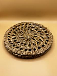 Manteles individuales redondos, tejido abierto jacinto de agua, productos ecológicos hechos en Vietnam, decoración de mesa, mantel tejido al por mayor - Product Image 6