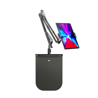 Support de tablette universel réglable et rotatif Jopree CT10 en alliage d'aluminium à double bras pour bureau et chevet, compatible avec les tablettes de 4 à 12,9 pouces