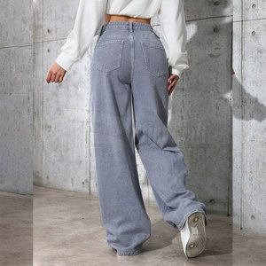 Plus Size 100% Cotton <b>Women</b> <b>Baggy</b> <b>Jeans</b> Outdoor Use Fashion Wear <b>Women</b> <b>Baggy</b> <b>Jeans</b> For Adult - Product Image 2