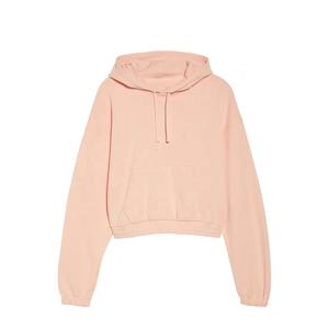 OEM 350 GSM 100% algodón al por mayor Crop Top sudaderas con capucha mujeres logotipo personalizado de gran tamaño más vendidos Crop Top sudaderas con capucha - Product Image 5