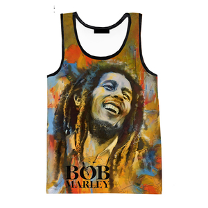 Novedad de verano, chaleco informal de Hip Hop con cuello redondo para hombre, ropa de calle, pintura de arcoíris, salpicaduras, camisetas sin mangas con estampado 3D, camisetas de gran tamaño con grafiti para hombre - Product Image 5