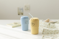 Gobelets en plastique écologiques pour enfants avec poignée, style américain, pour eau, jus, café, idéal pour la rentrée scolaire, résistants à l'eau bouillante