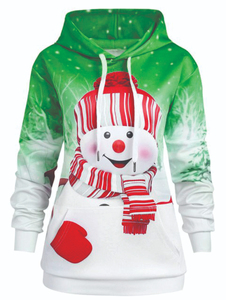 Sudadera con capucha navideña de algodón 100% personalizada para hombre, sudadera de invierno con estampado en blanco y negro y LOGOTIPO diseñado - Product Image 3