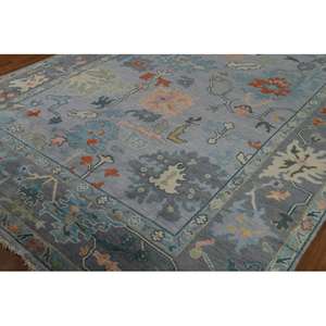 Alfombra Oushak de Lujo Hecha a Mano, Alfombra Turca de Lana de Alta Densidad con Respaldo de Látex, Tamaño Personalizado - Product Image 5