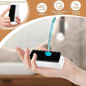Brosse de nettoyage pour ongles en nylon légère et durable, poils flexibles, poignée ergonomique, qualité A+ pour un nettoyage en douceur - Product Image 5