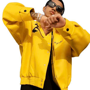 <b>Mens</b> Wool Streetwear Varsity Jacket Custom Chenille Embroidery Stand Collar Reversible Waterproof College Letter Pattern - Product Image 5