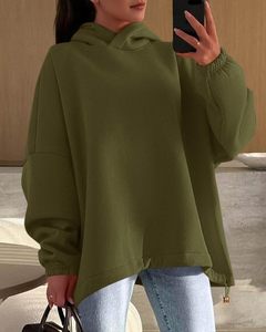 Sweatshirts à capuche pour femmes chauds personnalisés ensemble de sweat à capuche zippé surdimensionné grande taille à la mode vêtements de sport d'hiver Streetwear - Product Image 5