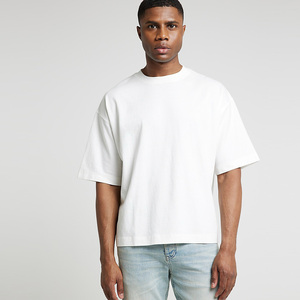 Camiseta Corta Holgada de Algodón French Terry 200 GSM, Transpirable, Moderna, Informal, para Verano, Estilo Urbano, Fabricante OEM de Marca Privada - Product Image 1