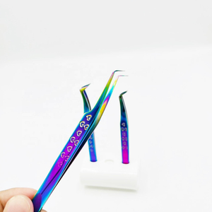 Pince à épiler multi-thèmes à 90 degrés avec logo personnalisable en acier inoxydable durable et lisse, testée à la main en gros - Product Image 5