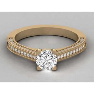 Bague pour femme en or 9 carats avec diamant solitaire cultivé en laboratoire, élégante et luxueuse - Product Image 4