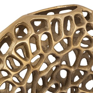 Vase rond creux en métal abstrait moderne Sculpture décorative artistique en or pour l'affichage intérieur d'hôtel de bureau à domicile - Product Image 6