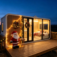 Cabane de Noël Apple 13 m² – Maison préfabriquée modulaire avec salle de bain, prête pour le camping