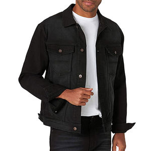 Chaqueta Vaquera Vintage para Hombre, de Alta Calidad, Transpirable, Lavada al Ácido, 100% Algodón, para Invierno y Otoño, Color Personalizable, Efecto Desgastado - Product Image 4