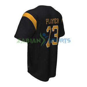Maillot de baseball et softball unisexe à manches courtes et boutons complets, vêtements de sport respirants pour hommes et femmes, uniforme d'impression par sublimation - Product Image 4