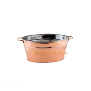 Cubo de hielo de vino de champán, mesa martillada de cobre, Cubo de botella de vino clásico, último diseño, Cubo de hielo hecho a mano de nueva apariencia - Product Image 1