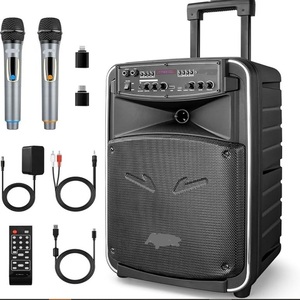 Portable Bluetooth PA <b>Speaker</b> <b>System</b> with Wireless Karaoke Function - Product Image 5