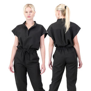 ชุดยูนิฟอร์มสครับสำหรับโรงพยาบาล ผ้าคอตตอนผสม ระบายอากาศได้ดี แขนสั้น คอวี ปักโลโก้ได้ คุณภาพสูง สำหรับฤดูร้อน เหมาะสำหรับทั้งชายและหญิง - Product Image 6